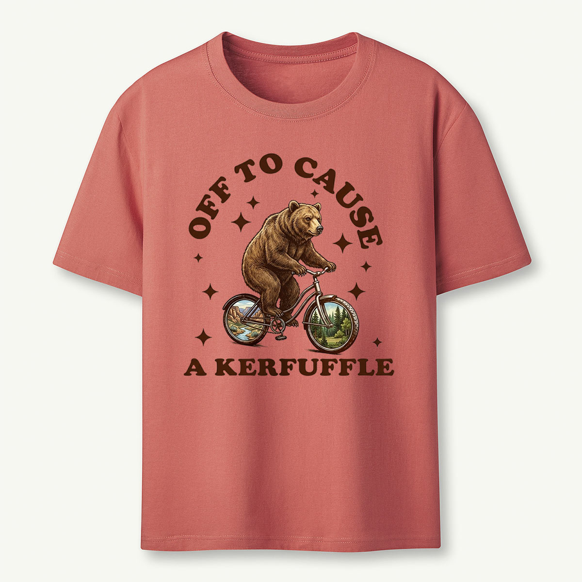 Off To Cause a Kerfuffle Bear T‑Shirt