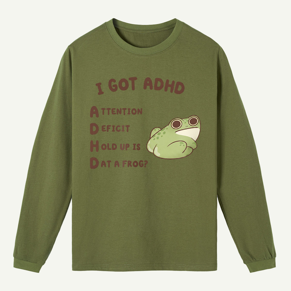 Cartoon Frog Long Sleeve T-Shirt