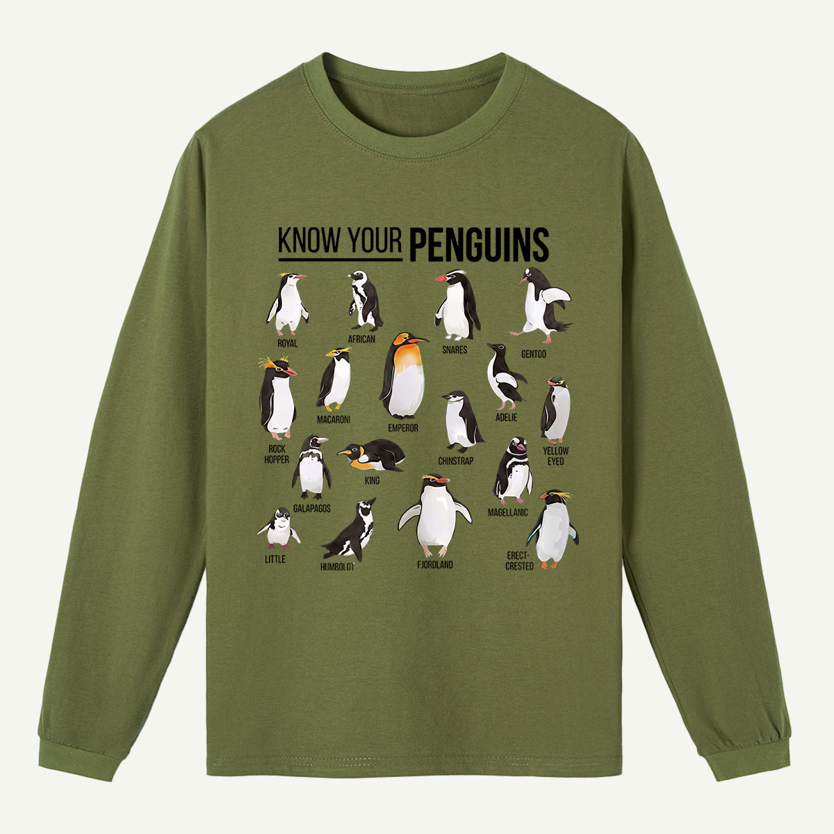 Know Your Penguins Long Sleeve T-Shirt