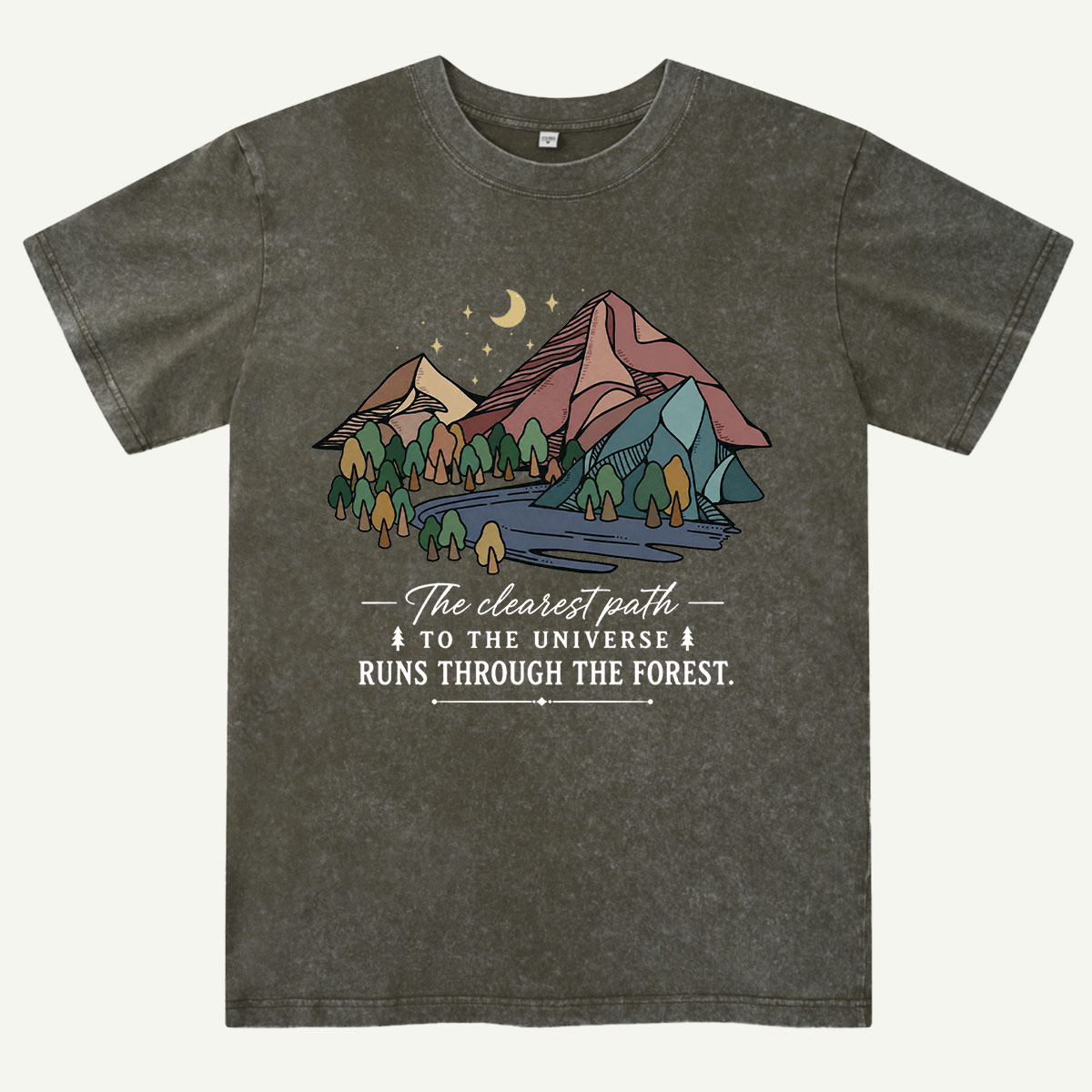 Mountain Forest Adventure Washed T-Shirt