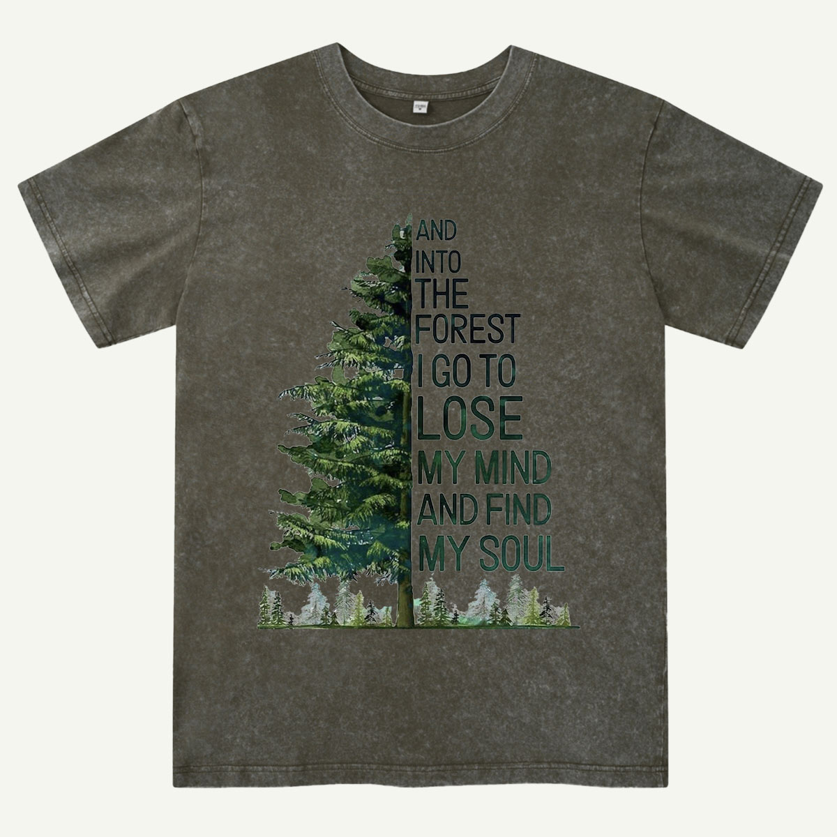 Tree Outdoor Hiking Adventure Forest Nature Washed T-Shirt