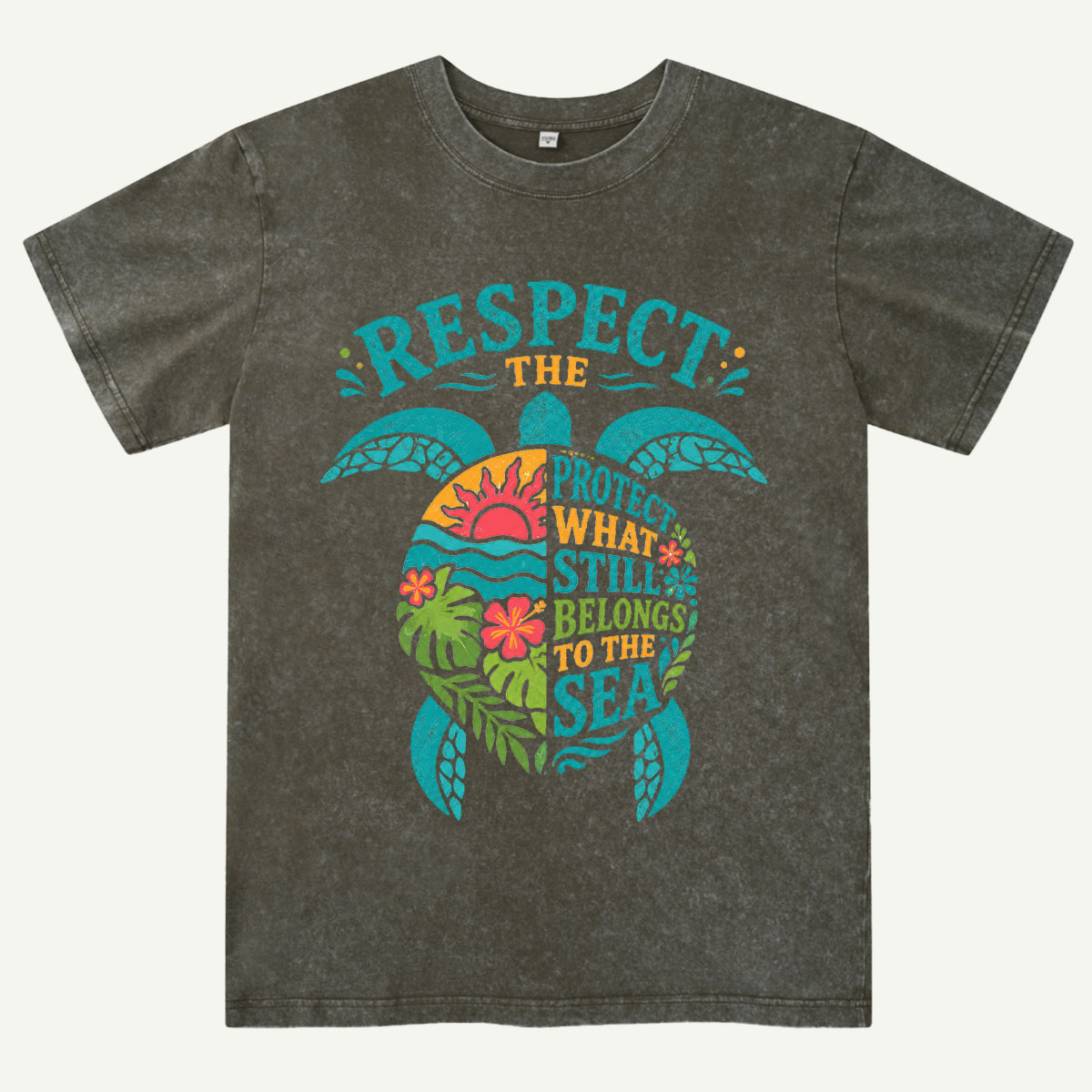 Ocean Conservation Sea Turtle Washed T-Shirt
