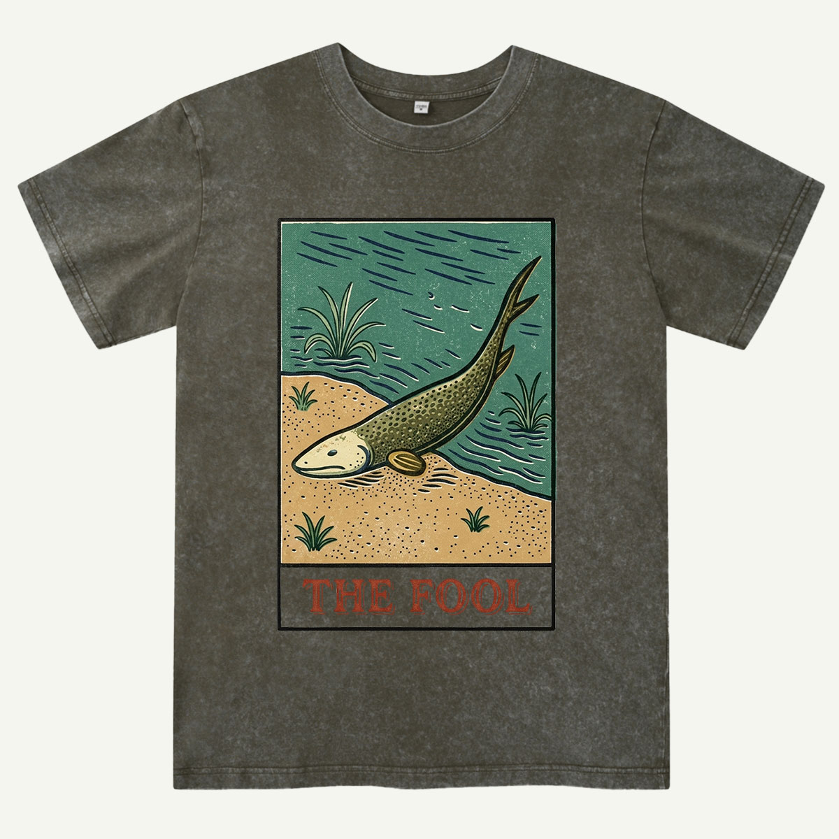 Vintage Lungfish Tarot The Fool Washed T-Shirt