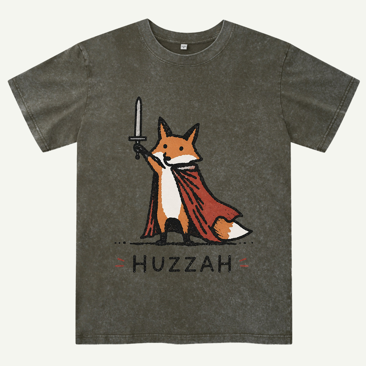 Huzzah Fox Knight Washed T-Shirt