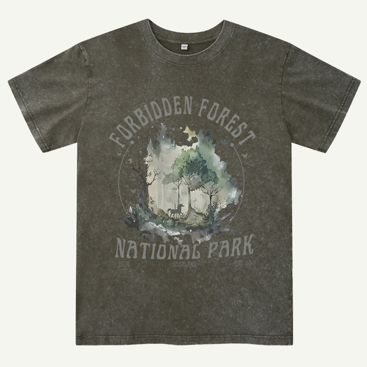 Forbidden Forest National Park Watercolor Washed T-Shirt