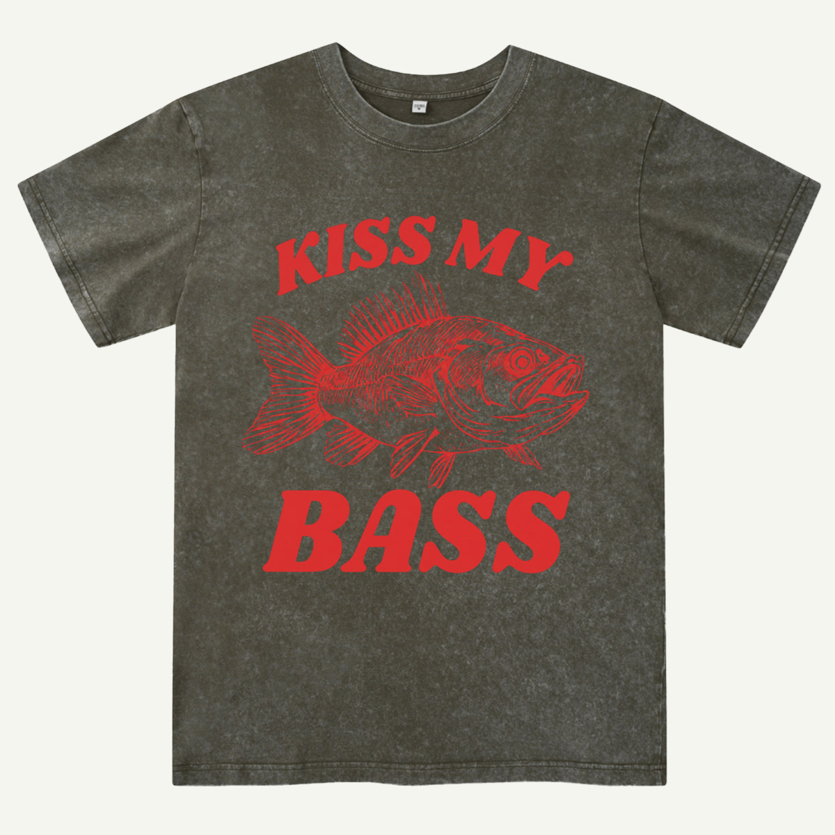 Kiss My Bass Fishing Washed T-Shirt