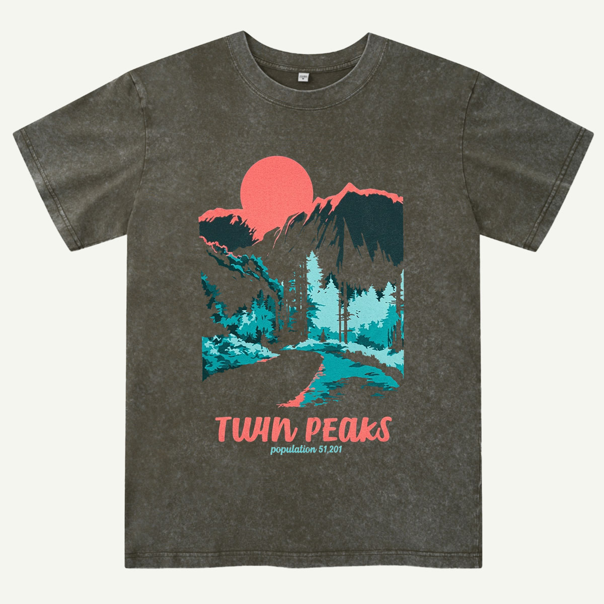Mountain Sunset Outdoor Forest Washed T-Shirt