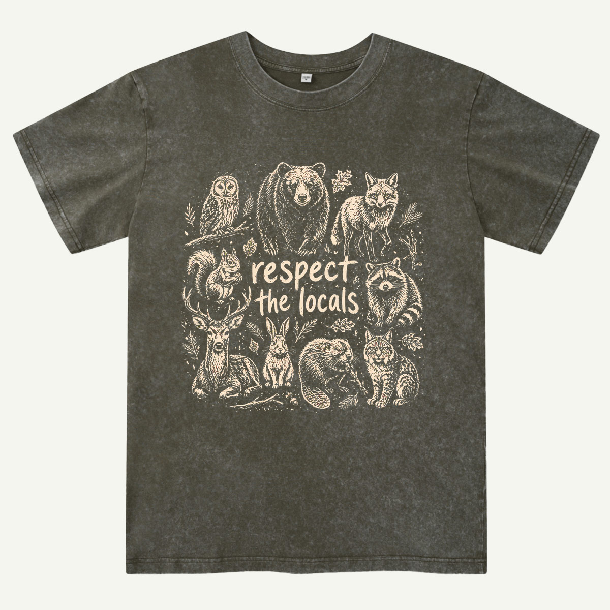 Woodland Wildlife Washed T-Shirt