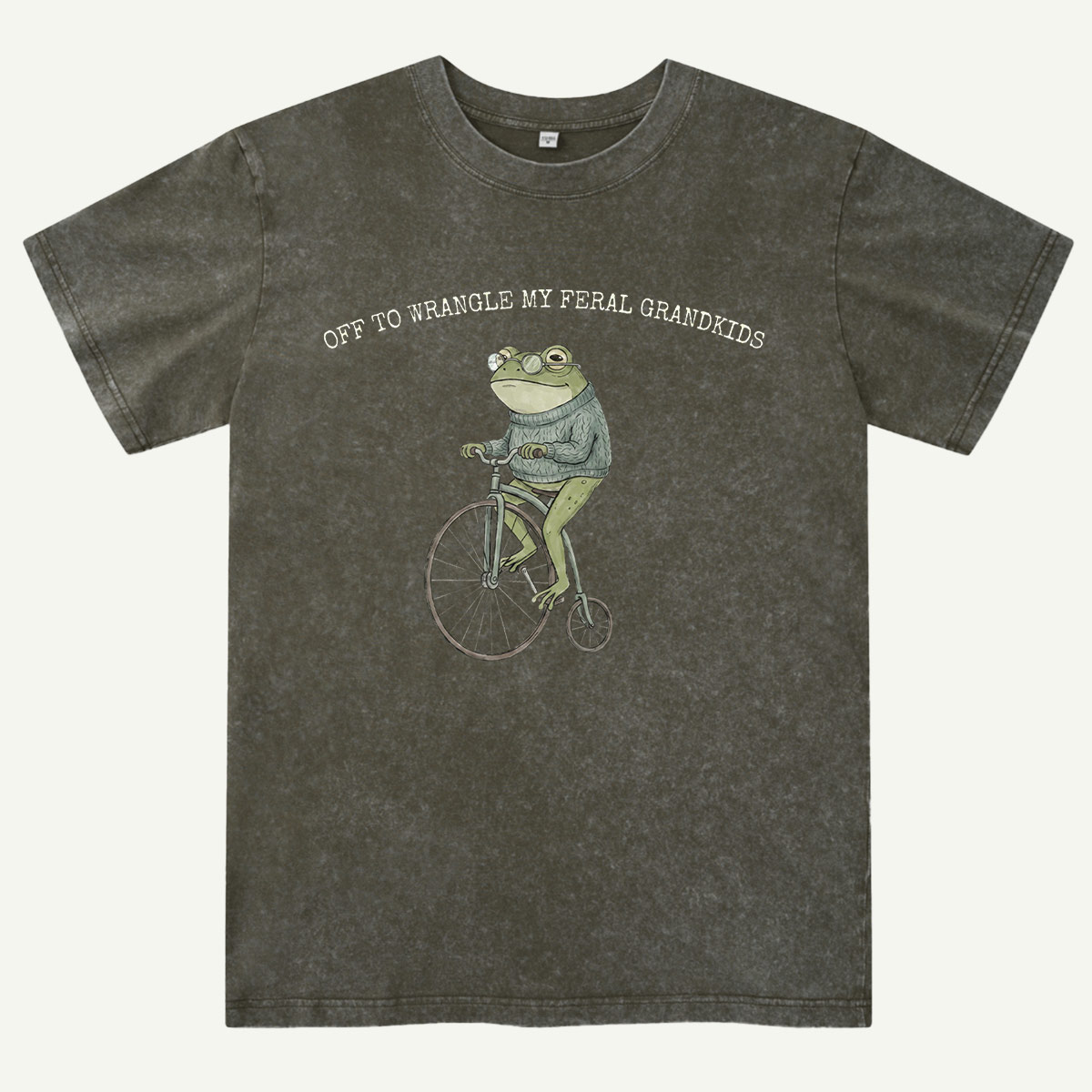 Off To Wrangle My Feral Grandkids Washed T-Shirt