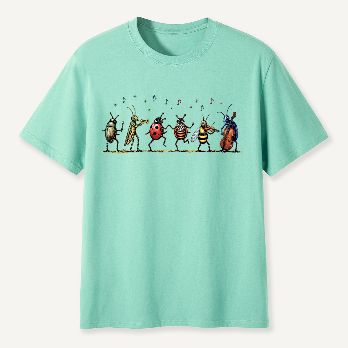 Vintage Insect Music Musical Bugs T-Shirt