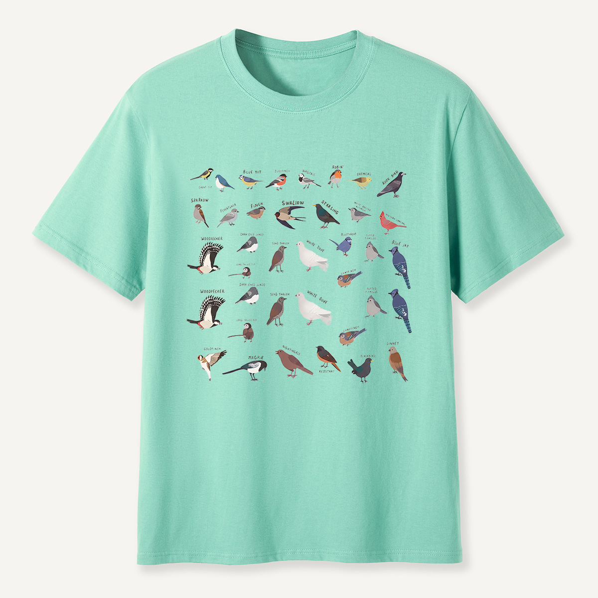 MDCTBYWY26071702Full Wrap Bird Species Guide T-Shirt