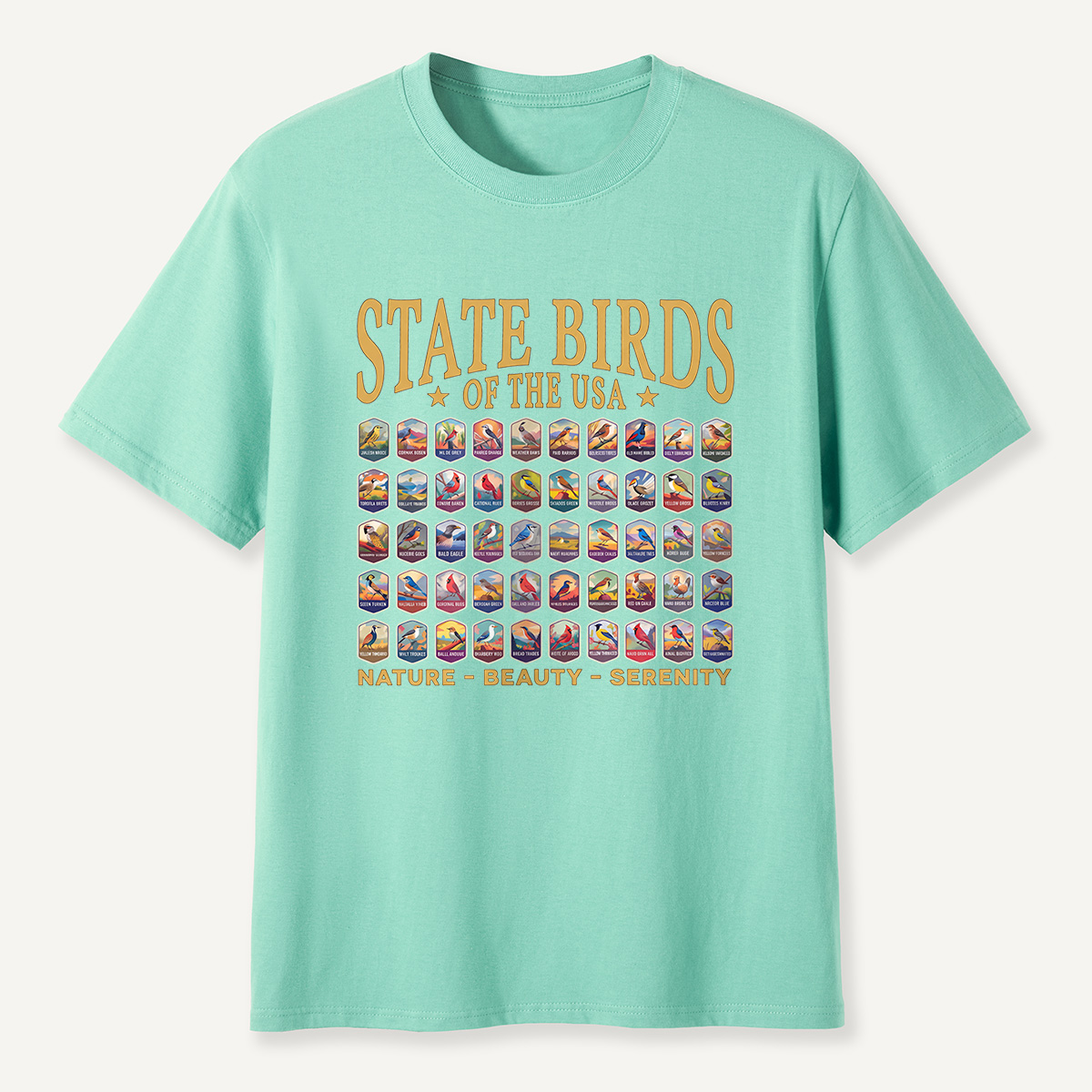 MDCTBYWY26071704State Birds of the USA T-Shirt