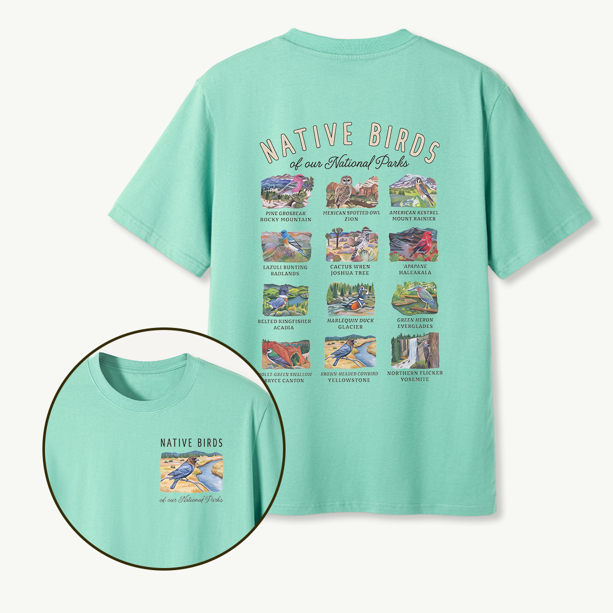 MDCTBYWY26072008 Native Birds of Our National Parks T-Shirt