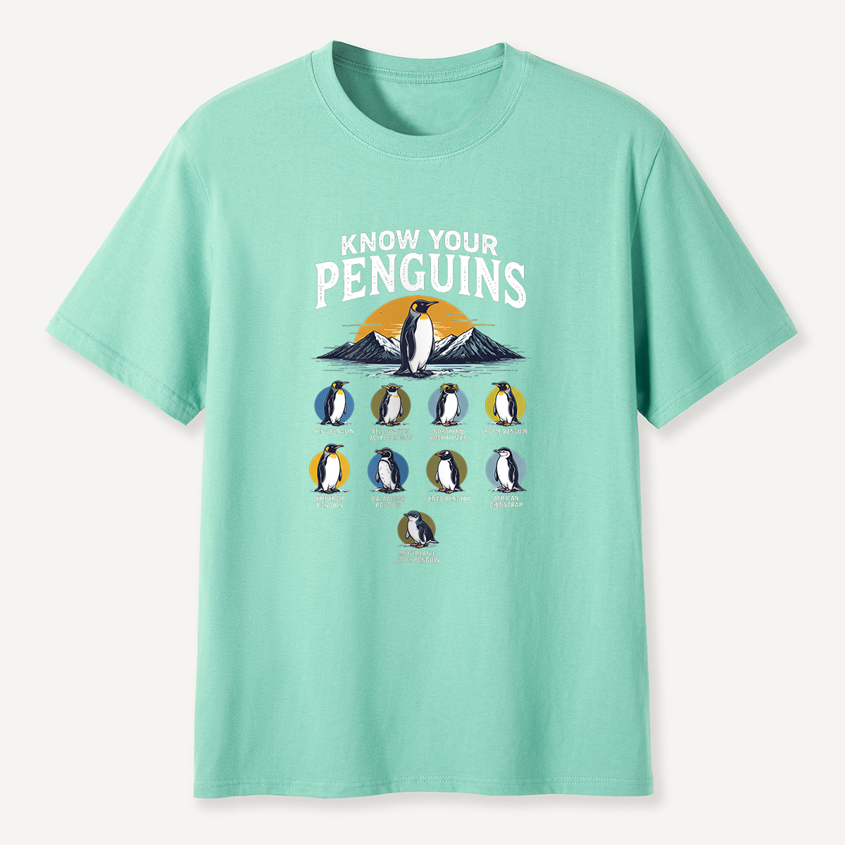 MDCTBYWY26072306 Know Your Penguins T-Shirt
