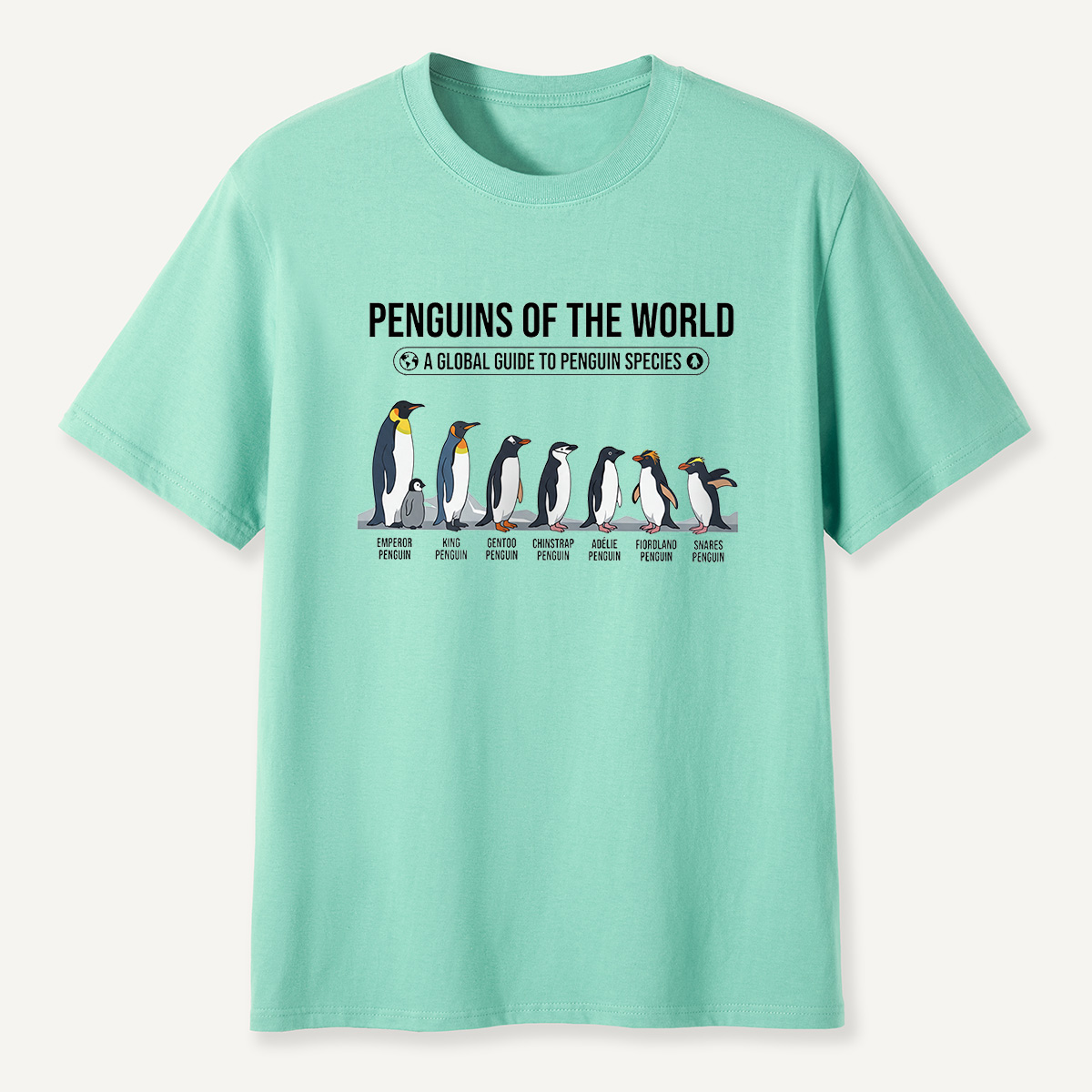MDCTBYWY26072307 Penguins of the World T-Shirt
