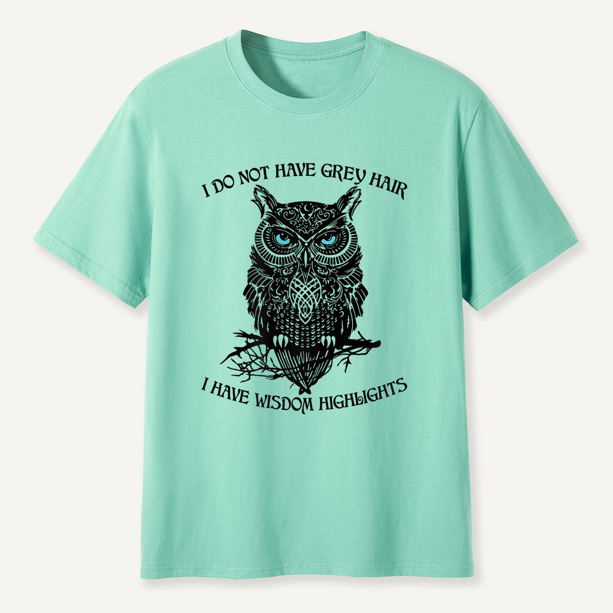 Tribal Blue-Eyed Owl T-Shirt