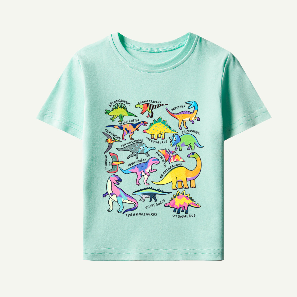 Colorful Dinosaur Illustration Collection Kids T-Shirt