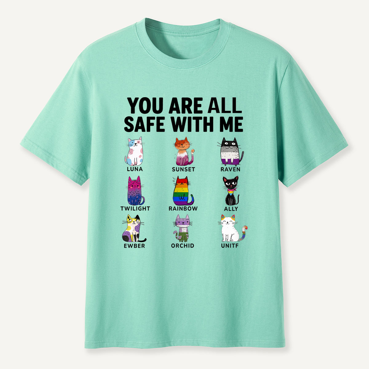 You Are Safe With Me Cat T-shirt