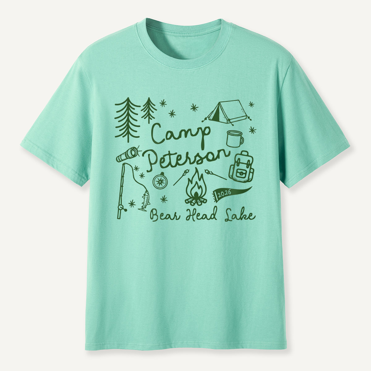 Camp Style Bear Head Lake Camping T-Shirt