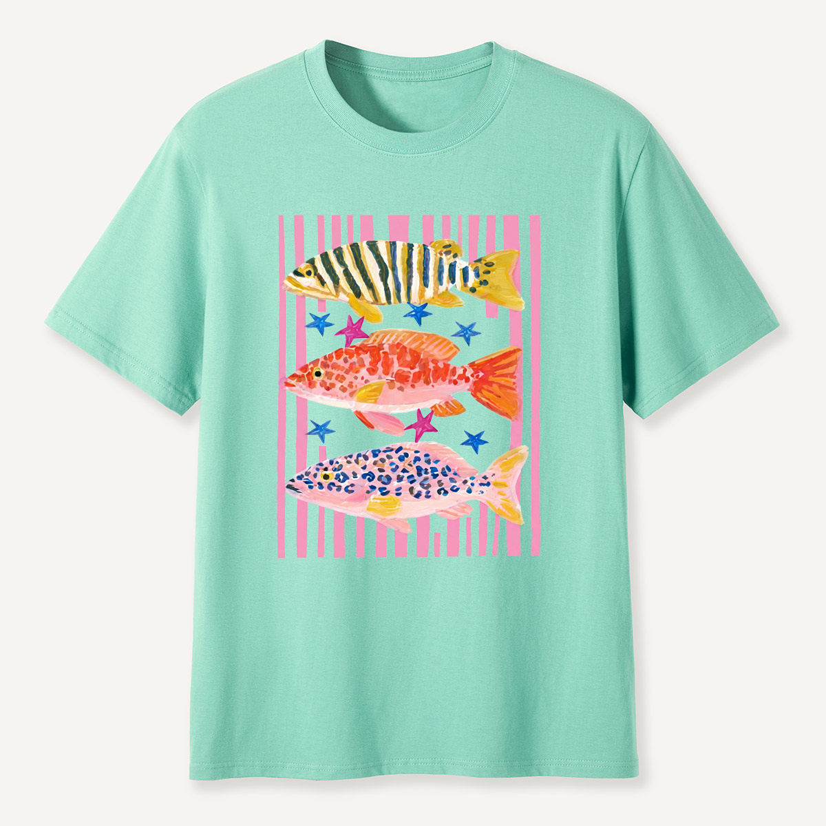 Striped Ocean Fish T-Shirt