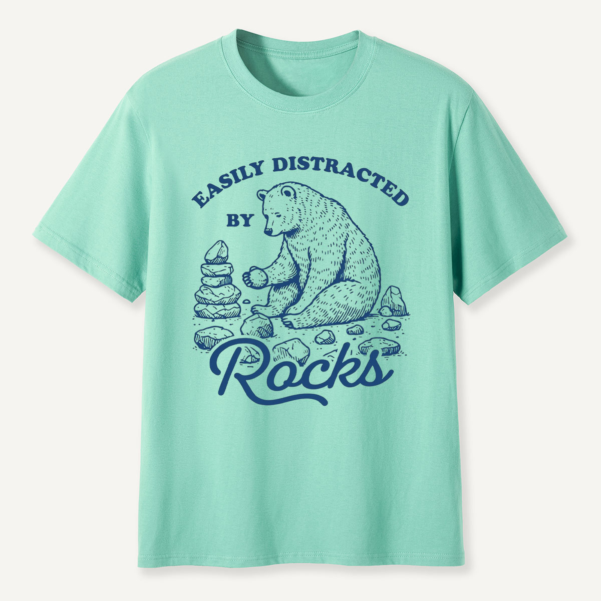 Easily Distracted By Rocks Bear T-Shirt