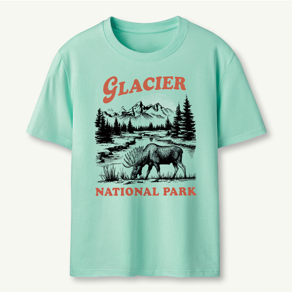Moose Wilderness Glacier National Park T-Shirt