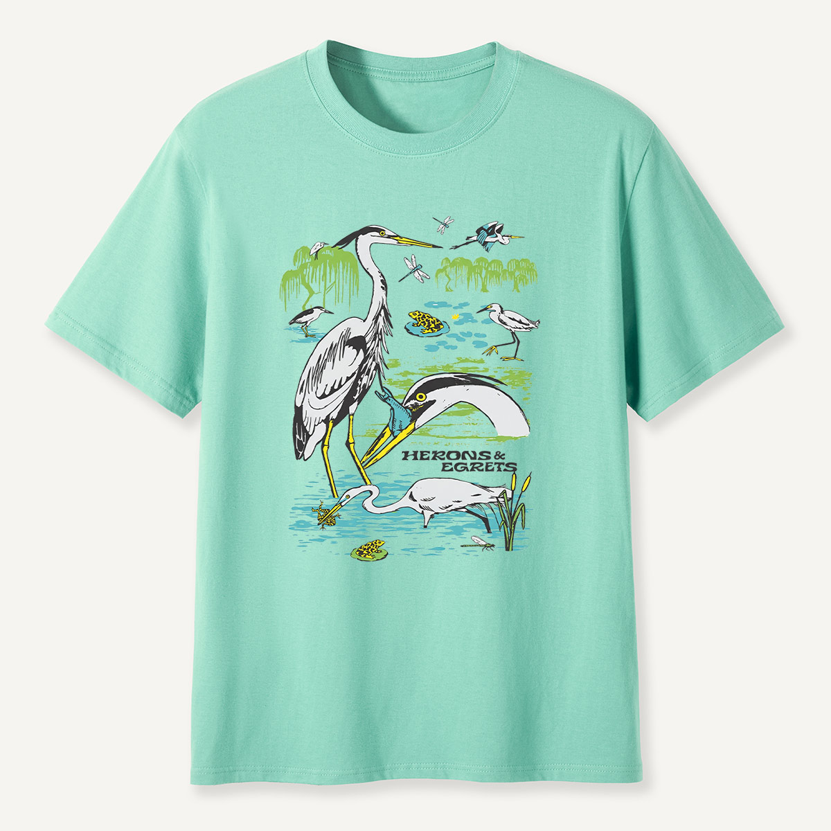 Heron Wetland Wildlife Waterbird T-Shirt