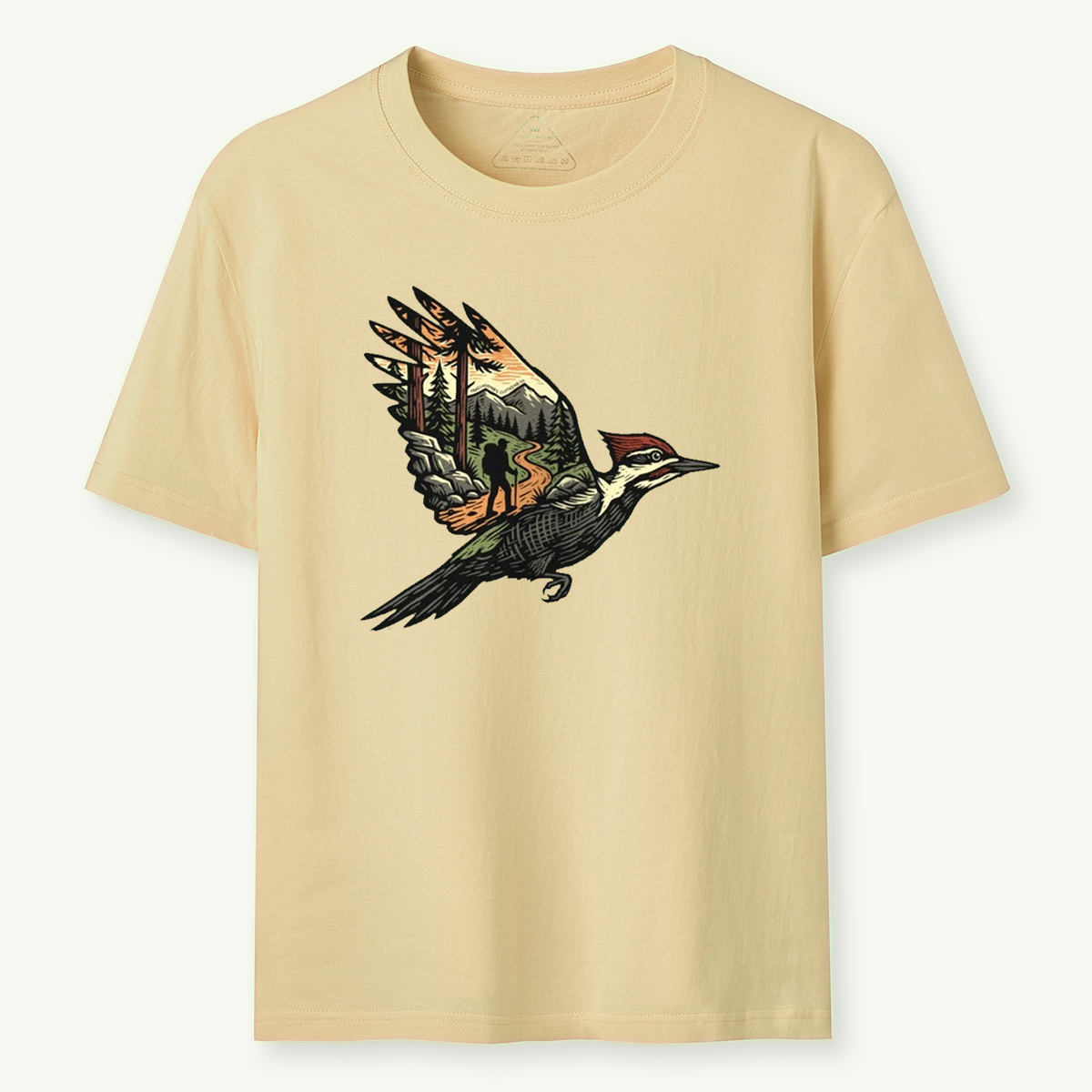 Woodpecker Flight Scenery T-Shirt