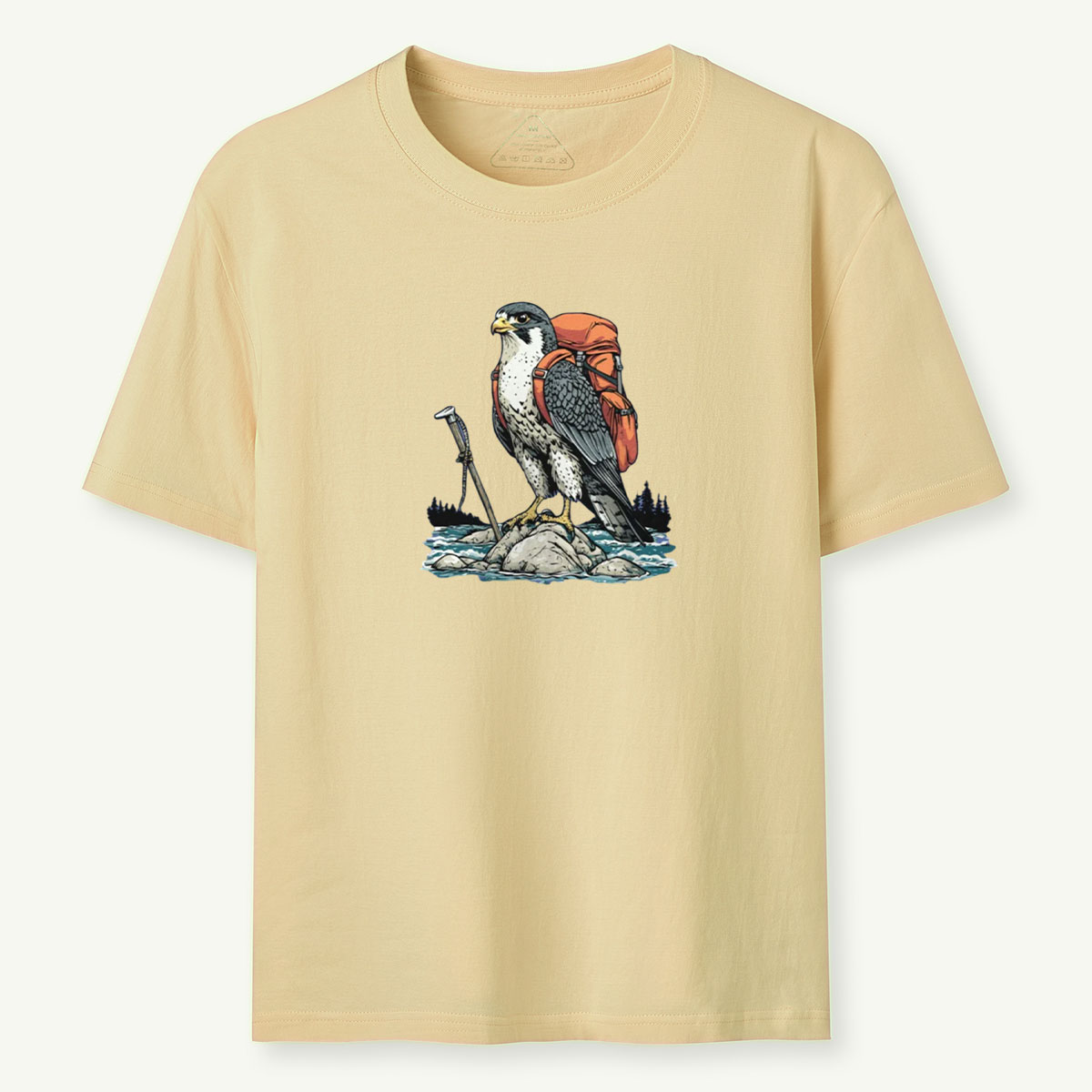 Falcon On River Backpacker T-Shirt