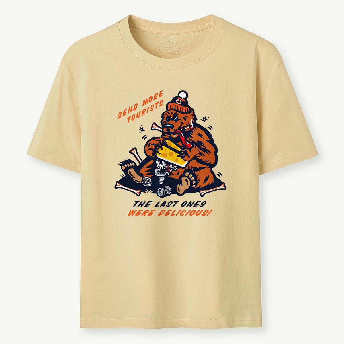 Send More Tourists Vintage Funny Bear T-Shirt