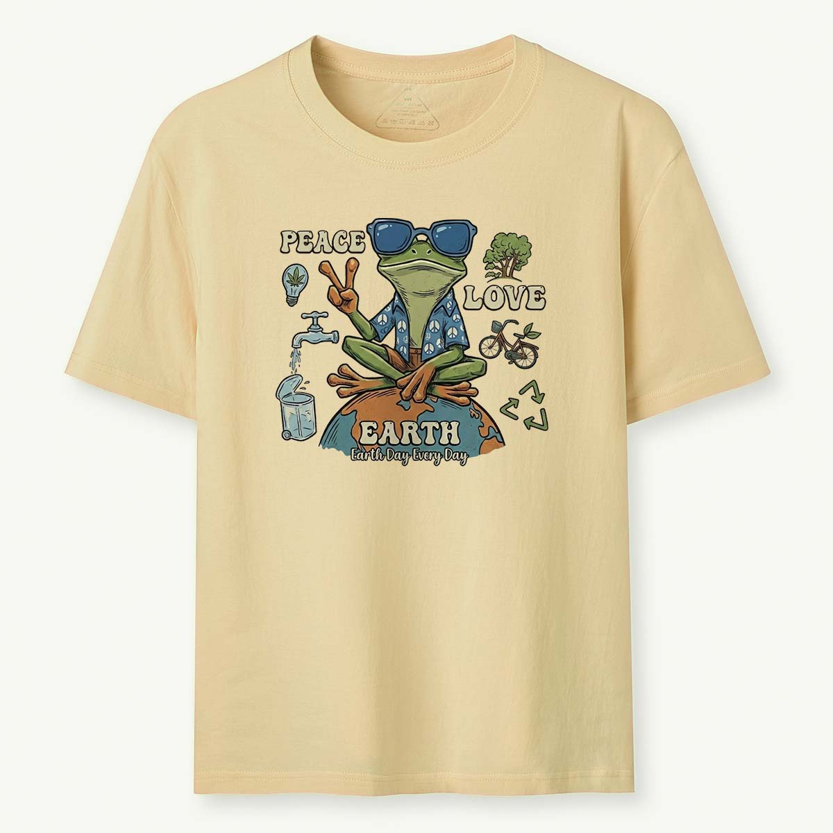 Peace Love Earth Frog T-Shirt