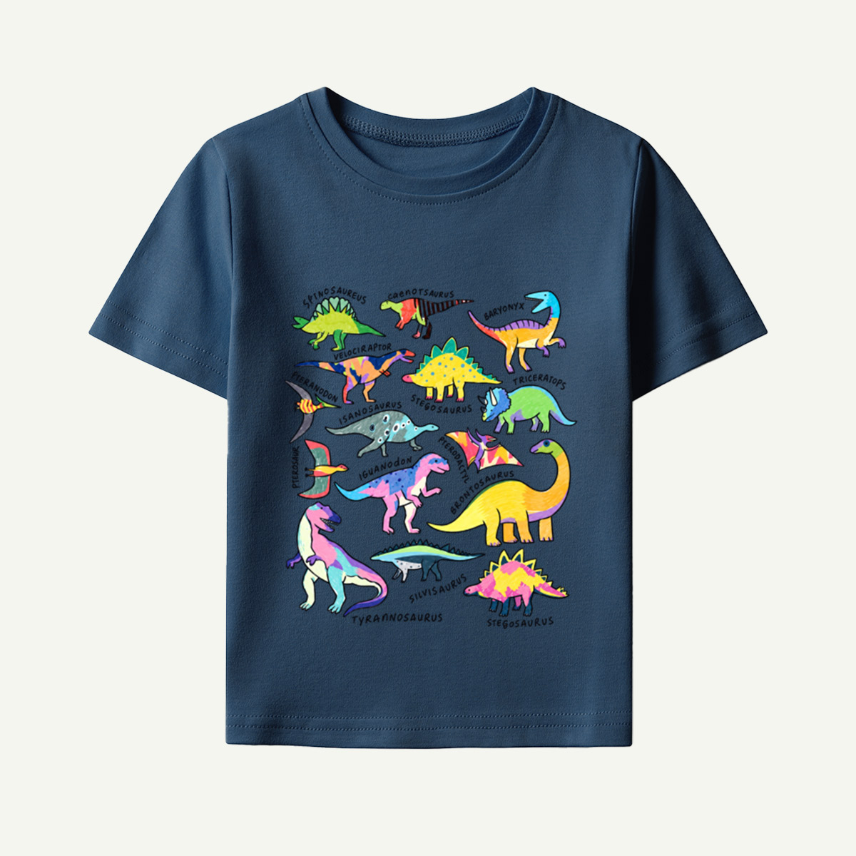 Colorful Dinosaur Illustration Collection Kids T-Shirt