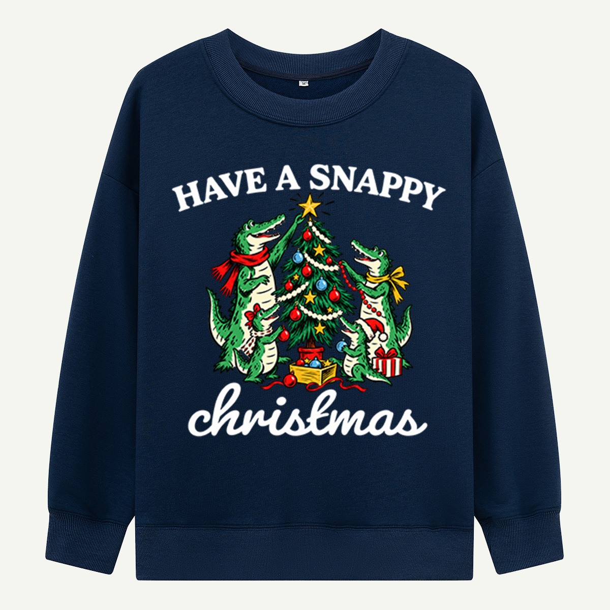 Have A Snappy Christmas Alligators Decorating Christmas Tree Sweatshirts