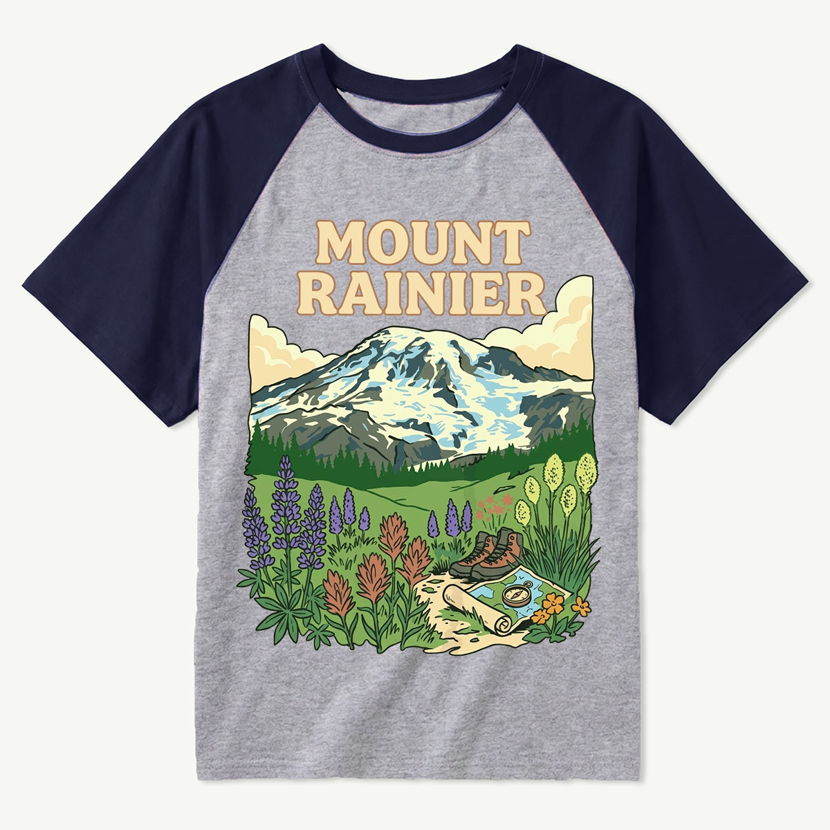 Mount Rainier Raglan T-Shirt