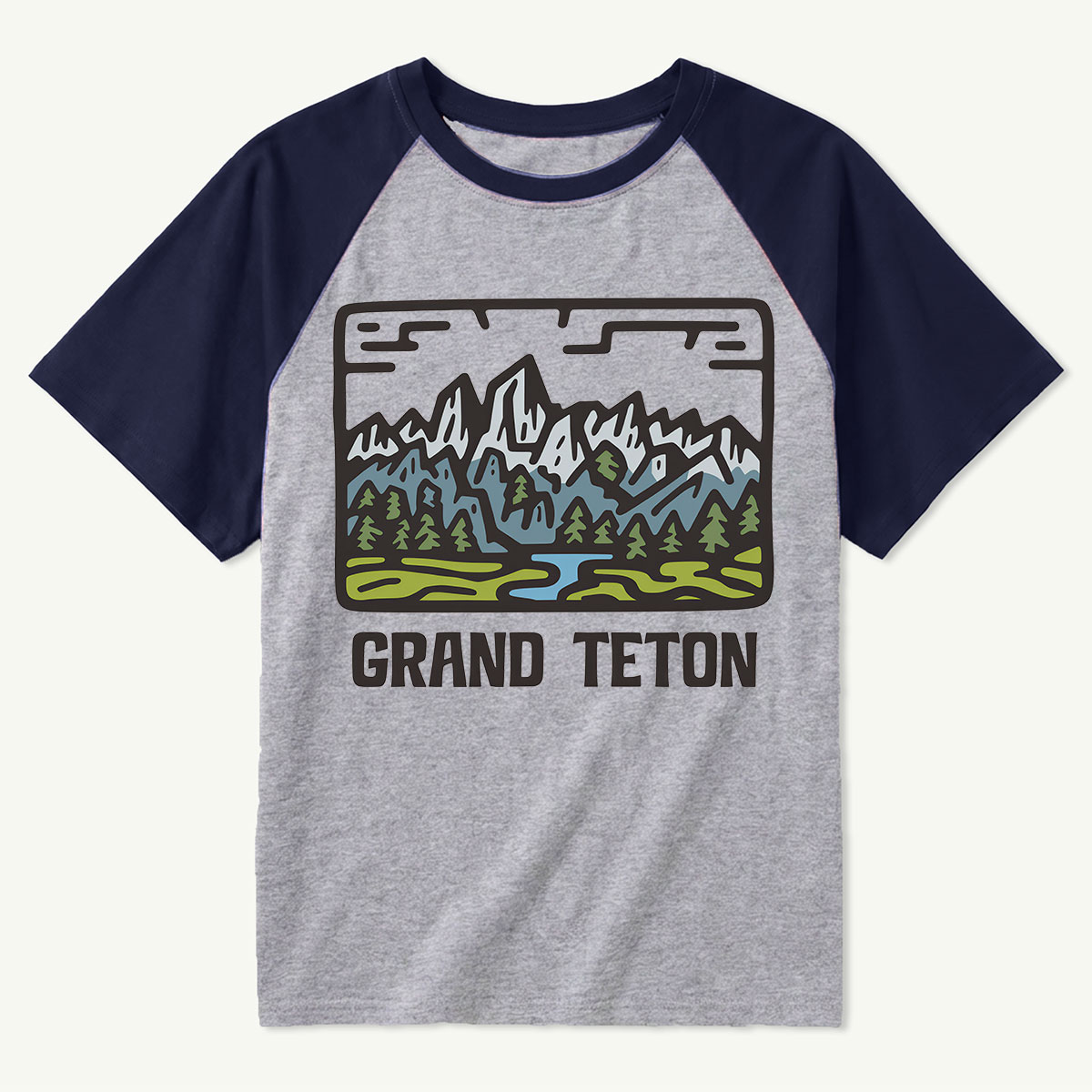 Grand Teton National Park Tee Cotton Classic Raglan T-Shirt