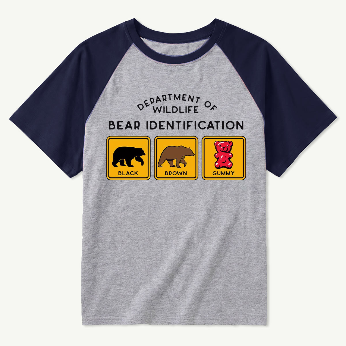 Bear Tee Cotton Classic Raglan T-Shirt