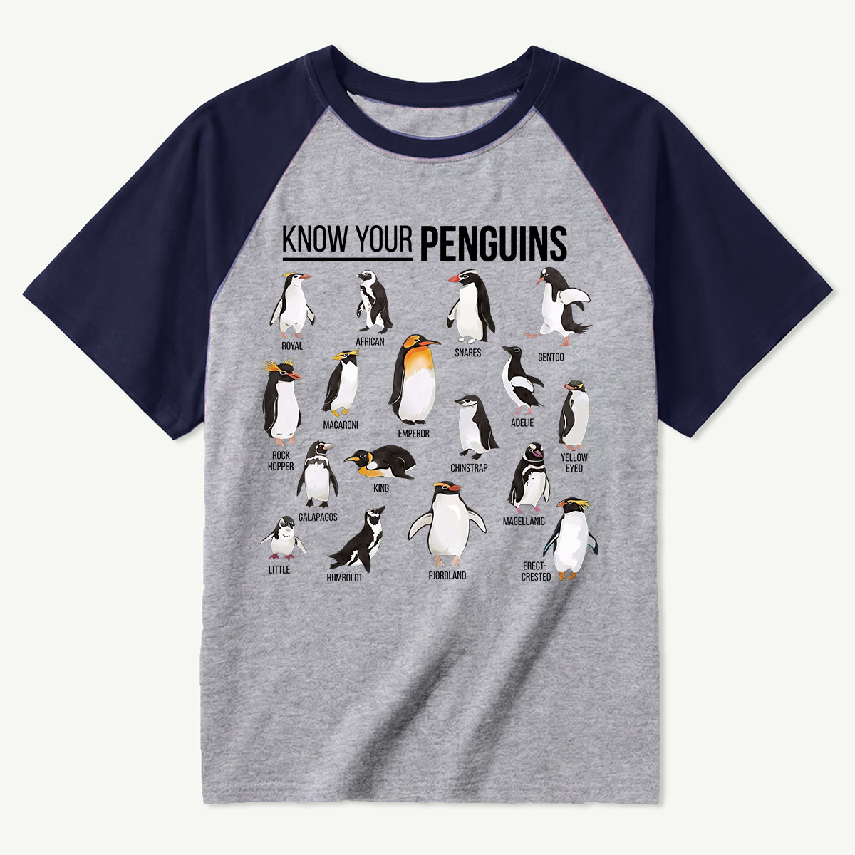 Know Your Penguins Raglan T-Shirt