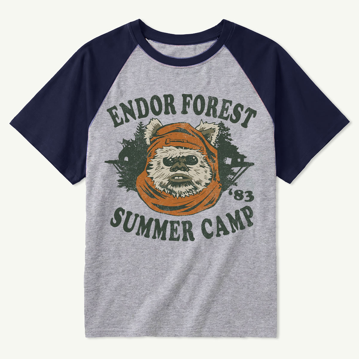 Galactic Forest Summer Camp Raglan T-Shirt