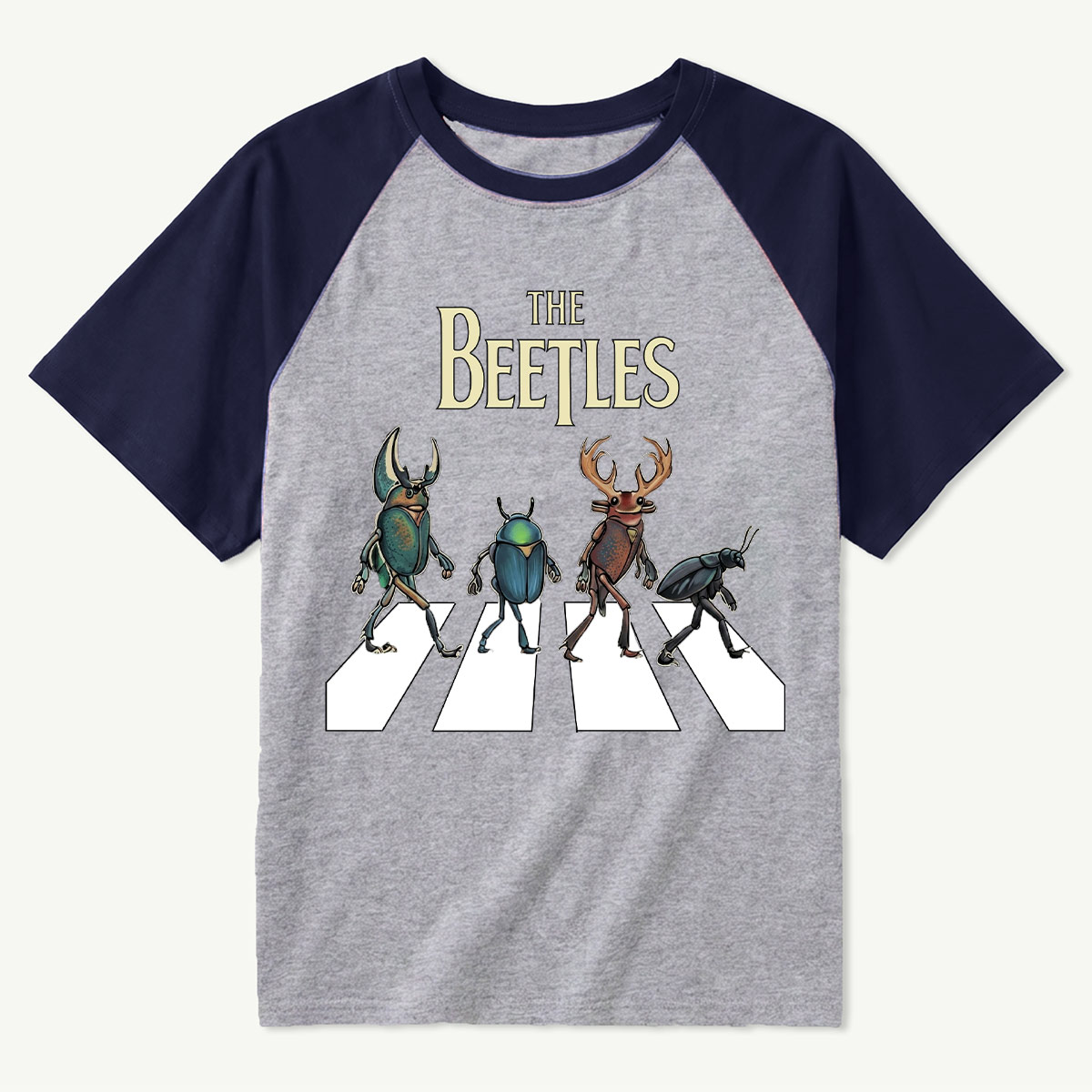 The Beetles Funny Insect Band Raglan T‑Shirt