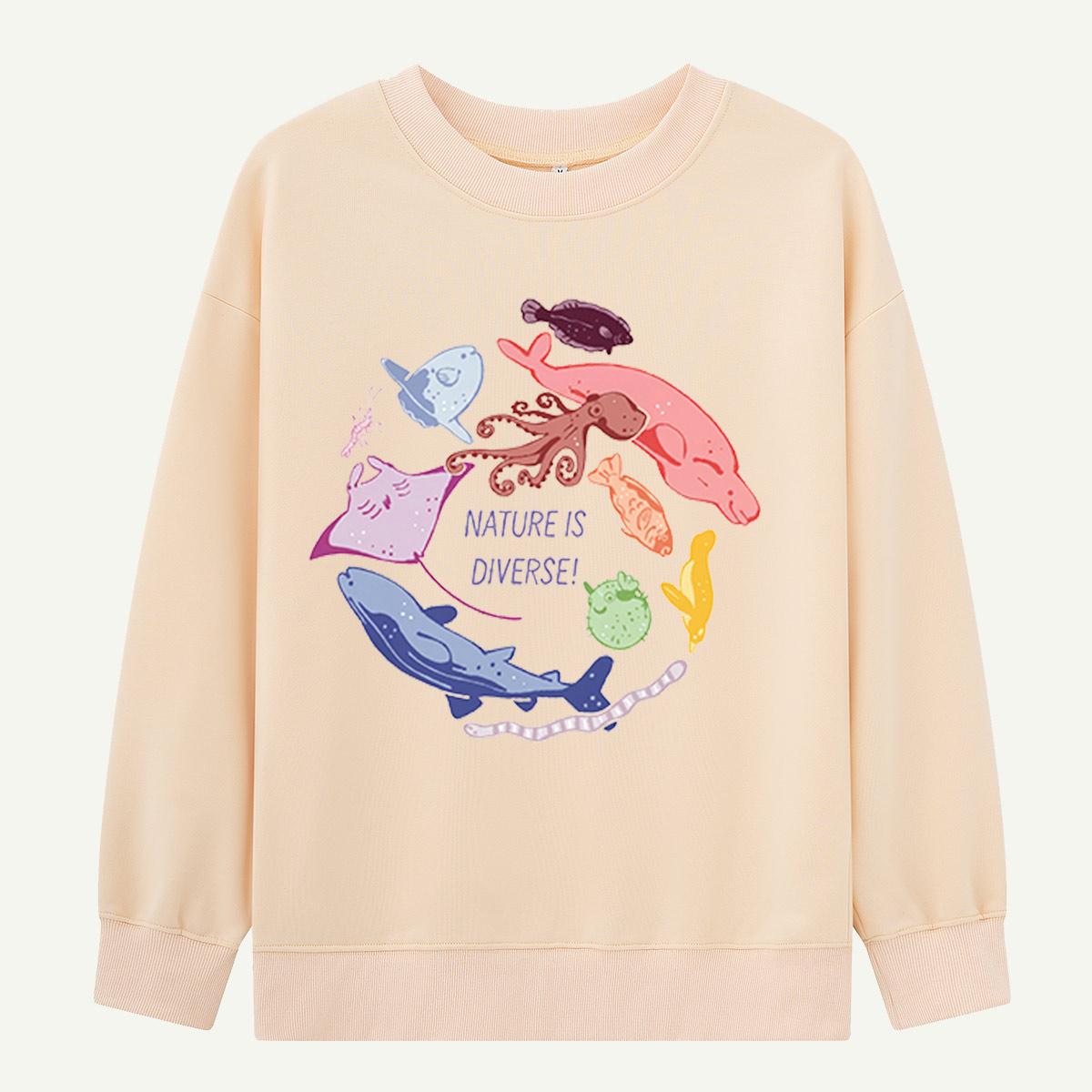 Nature Is Diverse Sea Creatures Sweatshirts