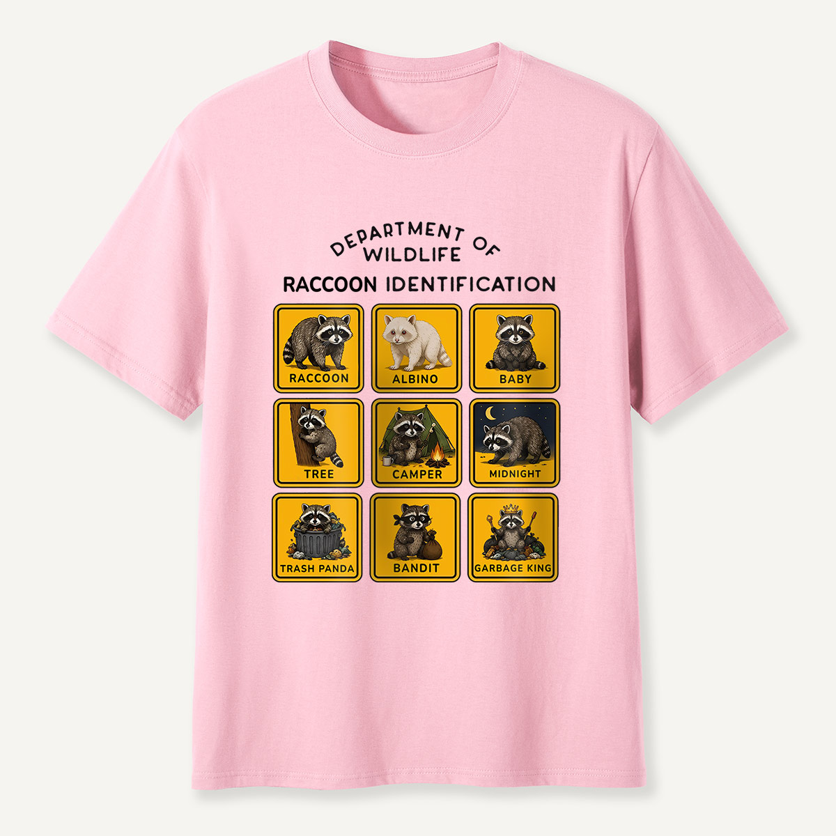 Department of Wildlife Raccoon Identification T-Shirt