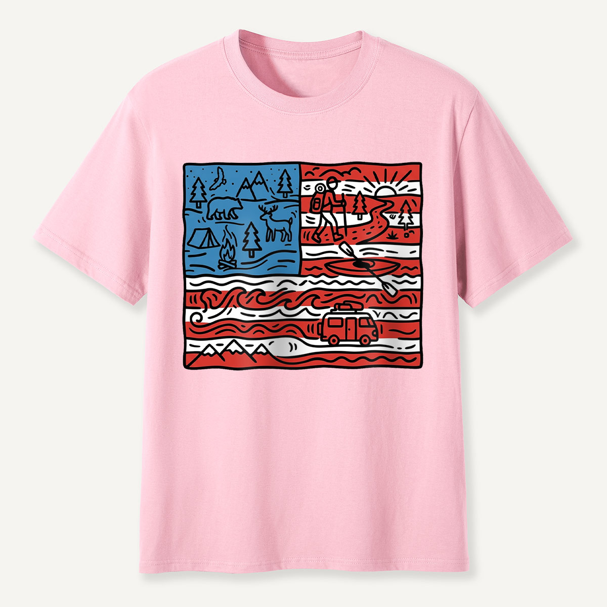 Outdoor Adventure Flag T-Shirt