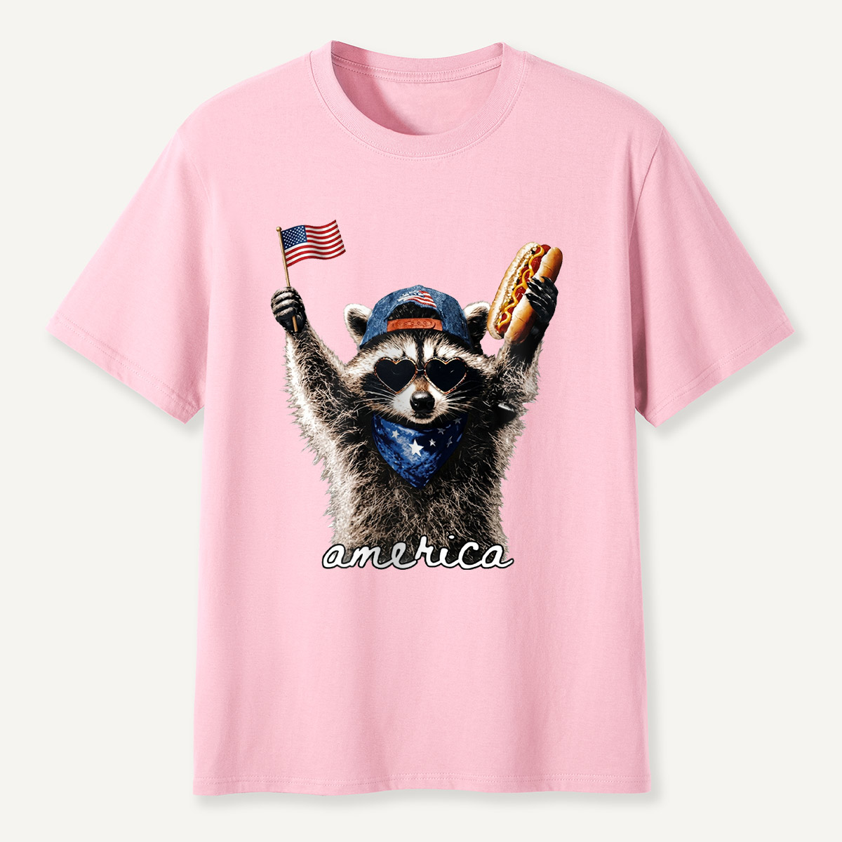 Patriotic Raccoon America T-Shirt