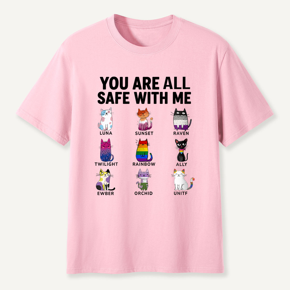 You Are Safe With Me Cat T-shirt