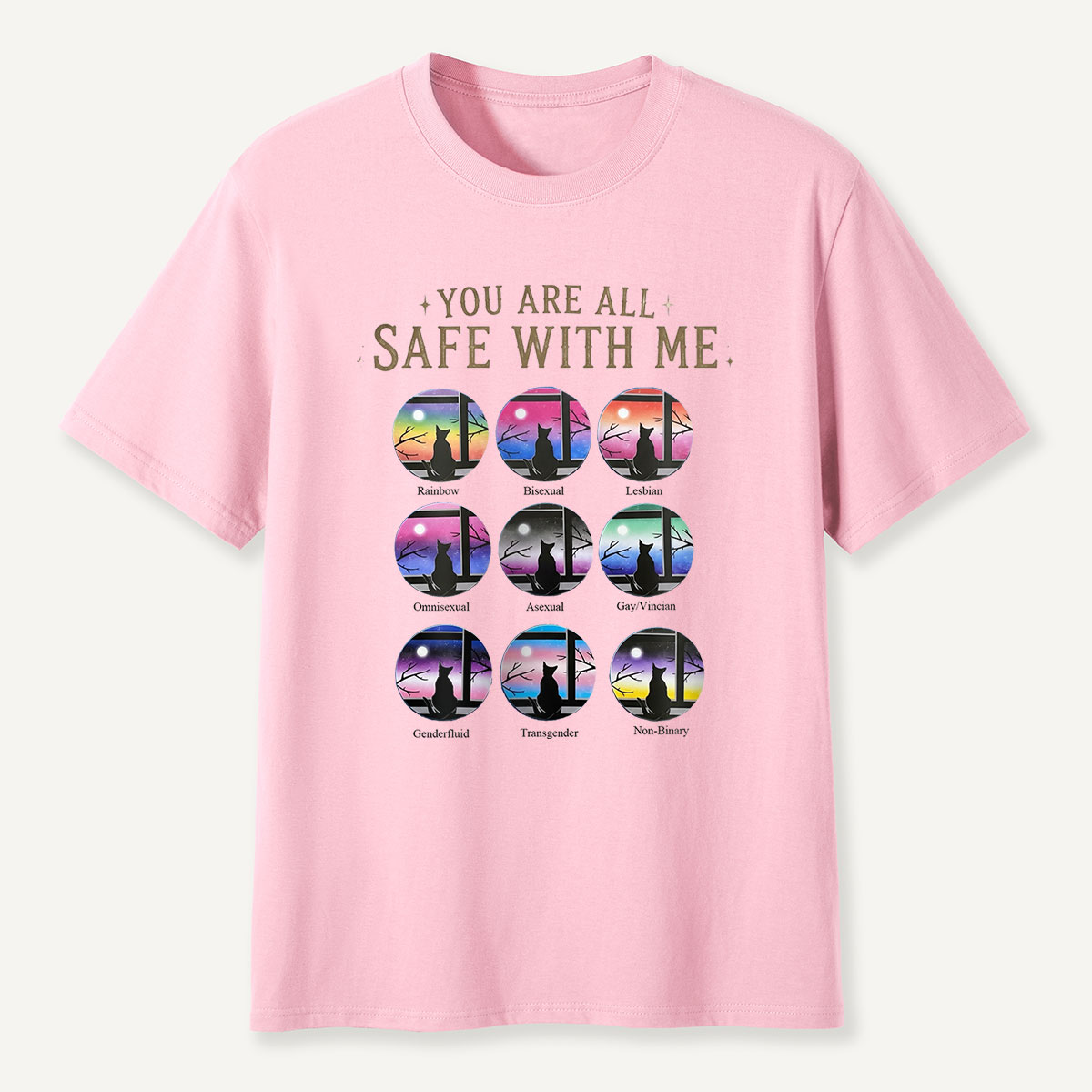 You Are All Safe With Me Cat T‑Shirt