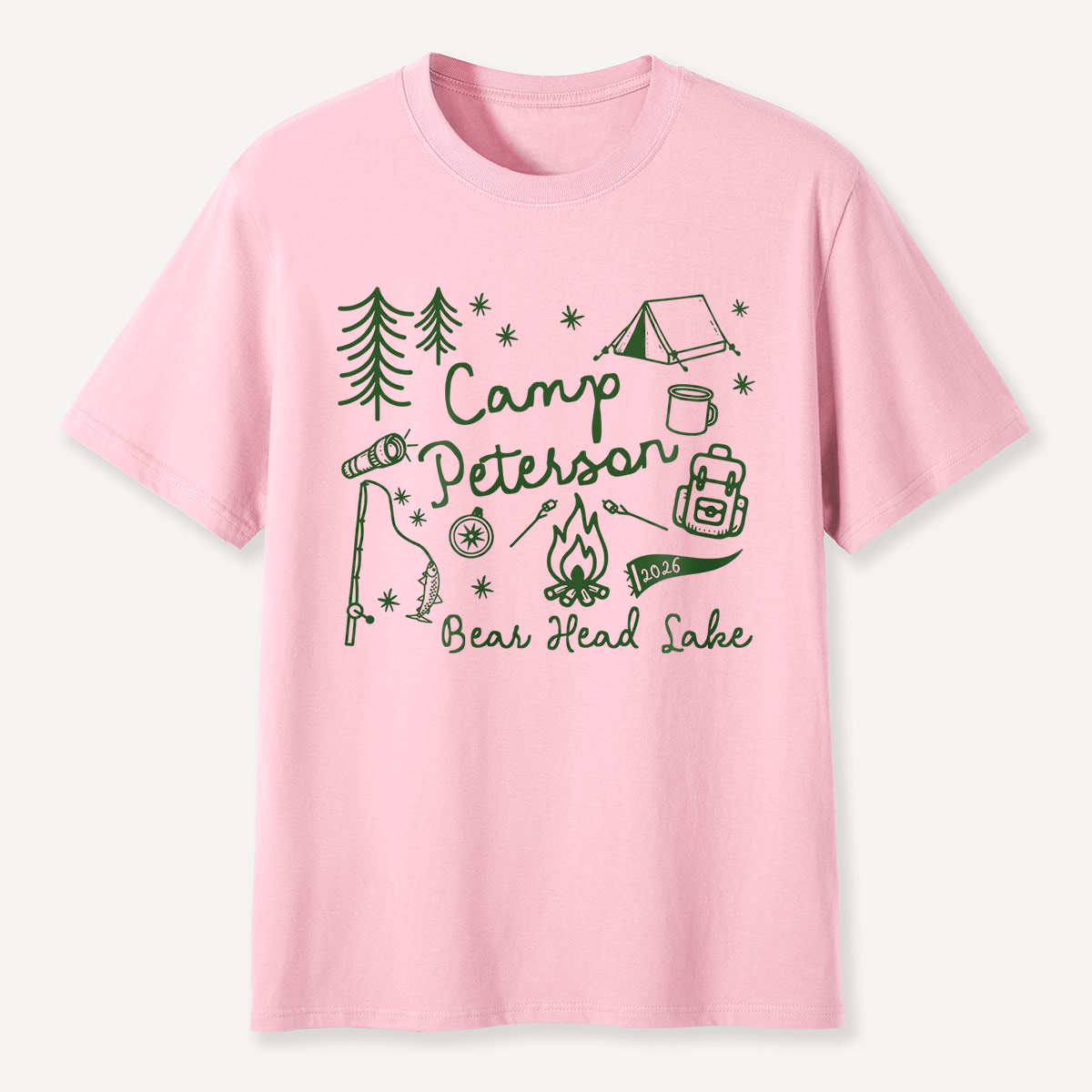 Camp Style Bear Head Lake Camping T-Shirt