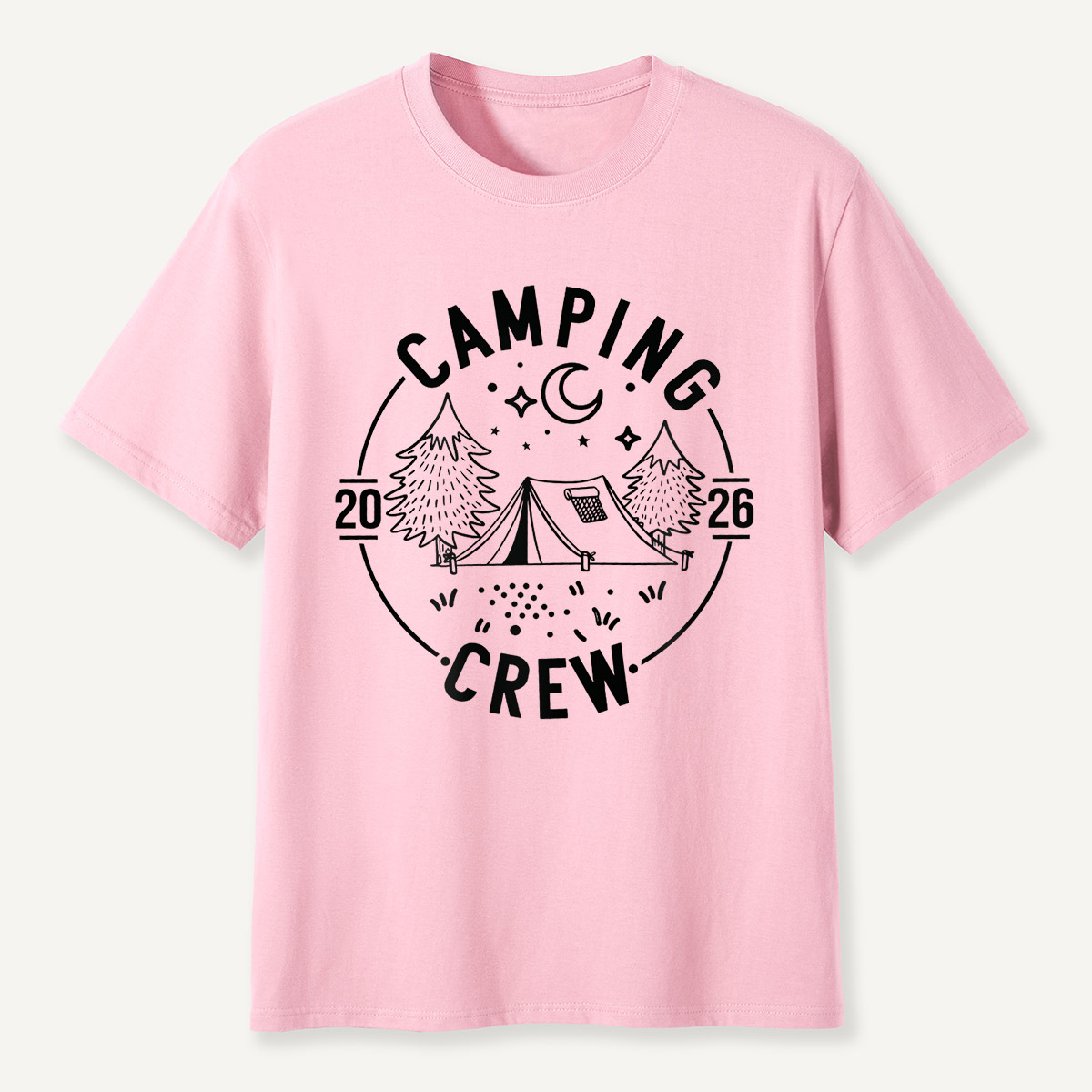 Minimalist Camping Crew Outdoor Adventure T-Shirt