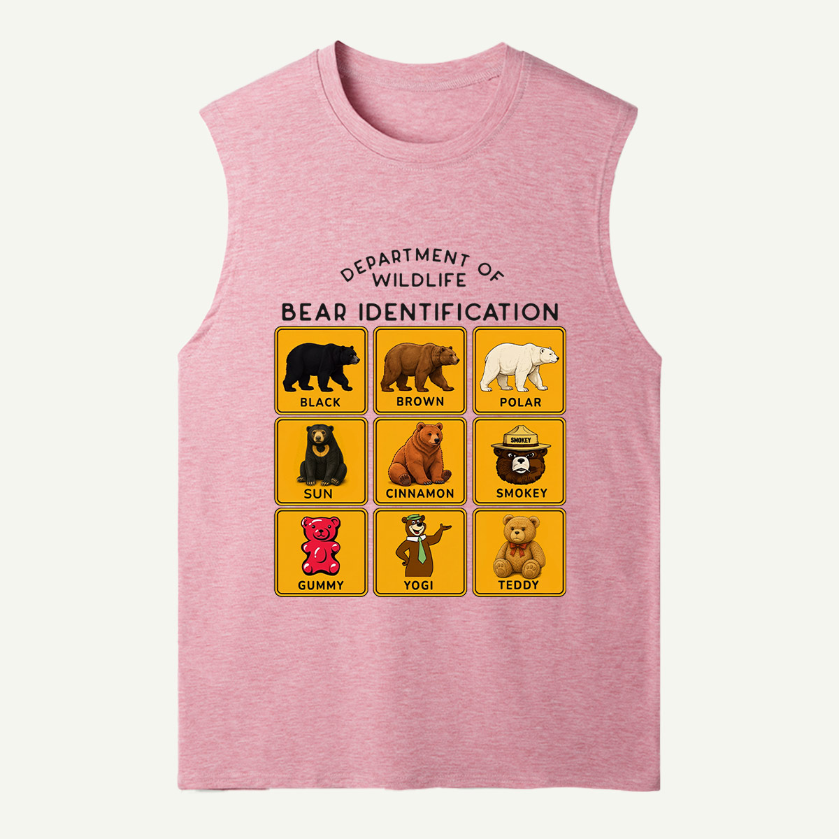 Department of Wildlife Bear Identification Gummy Bear Tank Top