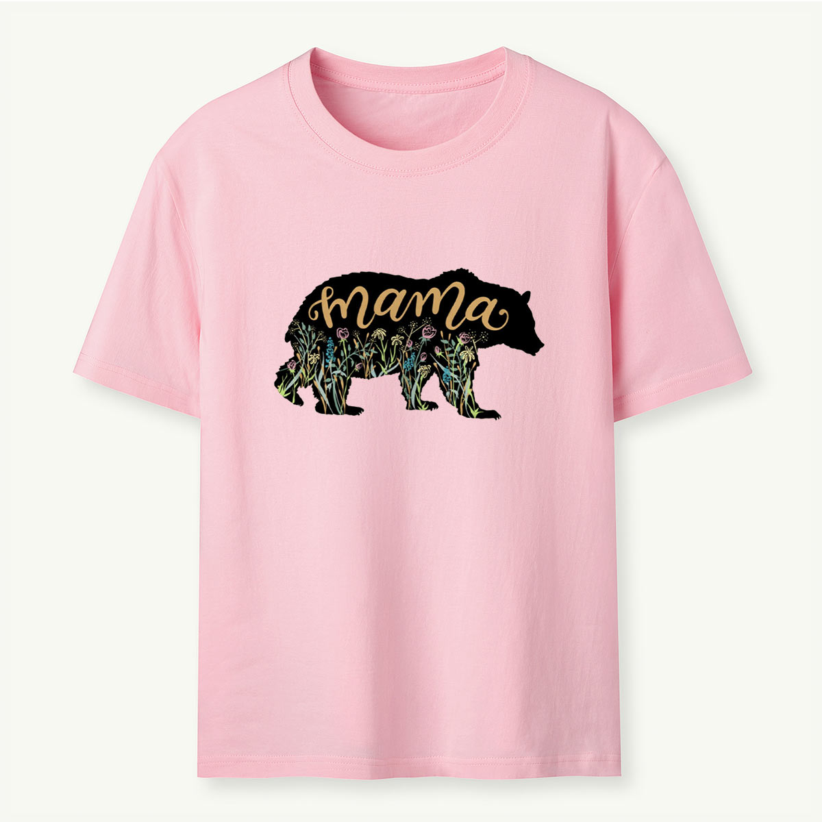 Mama Bear with Wildflowers T-Shirt