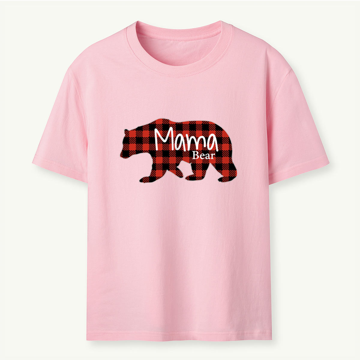 Mommy Bear Buffalo Red Plaid T-Shirt